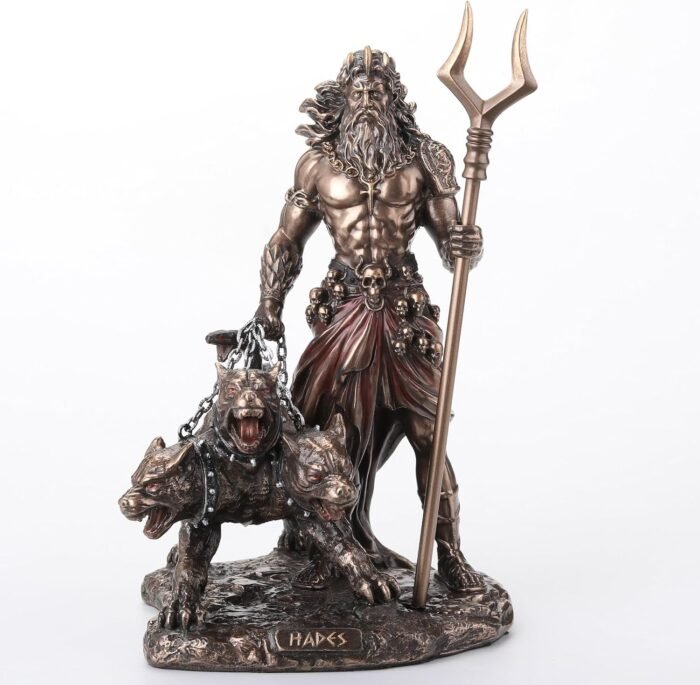 Veronese Design 6 1/2 Inches Hades Greek God of The Underworld with Cerberus Col... - Image 2