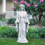 Virgin Mary Statue 29.9” Tall Religious Large Garden Statue Art Décor Blessed Mo... - Image 2