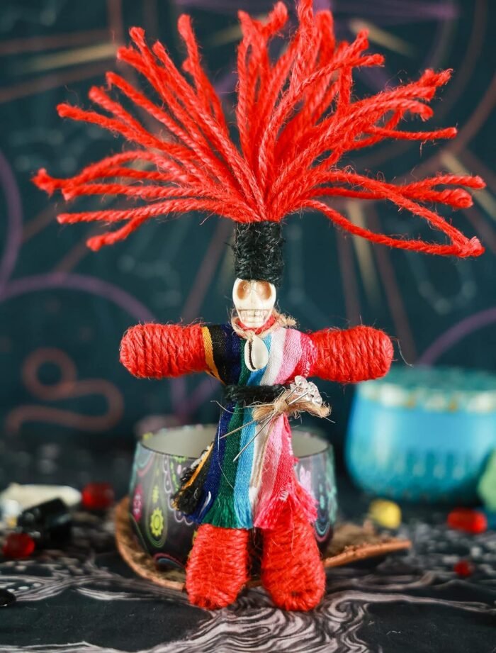 Voodoo Doll Handmade Set Real Hemp Rope Wrapped Skull Horror Witches Poppet Gift... - Image 2