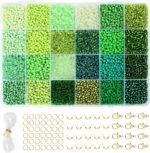 Vtssvow 3mm Glass Seed Beads for Bracelets Making, 24 Colors 10000pcs Friendship... - Image 2