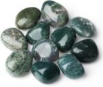 YATOJUZI Aquatic Agate Natural Healing Crystals Bulk Tumbled Polished Pocket Sto... - Image 2