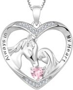 YL Horse Necklace 925 Sterling Silver Heart Pendant Animals Jewelry for Women - Image 2
