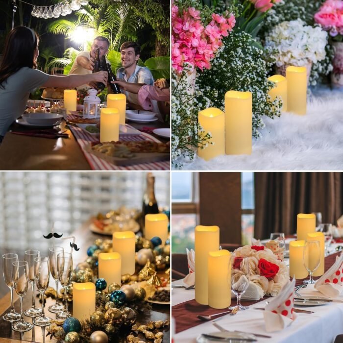Set of 24 Waterproof Outdoor Flameless Candles, LED Candles with 4 Remote and Ti... - Image 3
