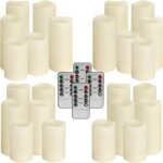 Set of 24 Waterproof Outdoor Flameless Candles, LED Candles with 4 Remote and Ti... - Image 4