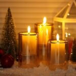 NURADA Flameless Candles with Remote Timer - Glass Real Wax 3D Wick LED Pillar V... - Image 5