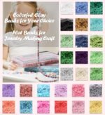 2000pcs Orange Yellow Clay Beads for Bracelets Making, Flat Round Polymer Clay B... - Image 5