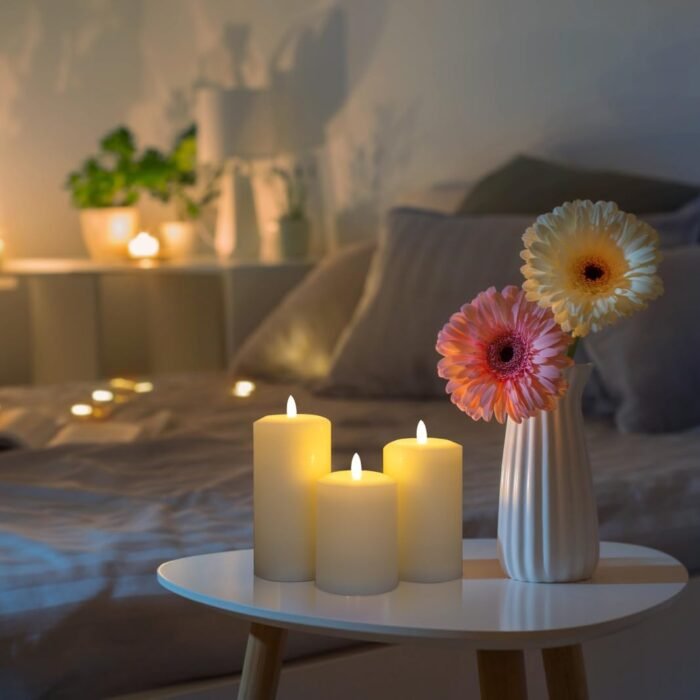 ANGELLOONG Battery Powered Candles with Remote, Real Wax Electric Flameless Cand... - Image 3