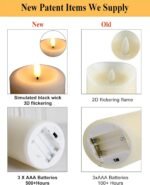 ANGELLOONG Battery Powered Candles with Remote, Real Wax Electric Flameless Cand... - Image 4