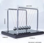 CERROPI Newton Cradle Balance Balls, Newton Pendulum with 7 Balls, Classic Newto... - Image 4
