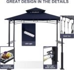 ABCCANOPY 8x5 Grill Gazebo - Outdoor BBQ Canopy Shelter with Led Light for Patio... - Image 4