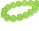 MJDCB Stone Beads 6mm 60pcs Round Fruit Green Jade Loose Gemstone Bead Charms fo... - Image 3