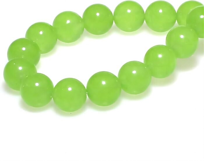 MJDCB Stone Beads 6mm 60pcs Round Fruit Green Jade Loose Gemstone Bead Charms fo... - Image 3