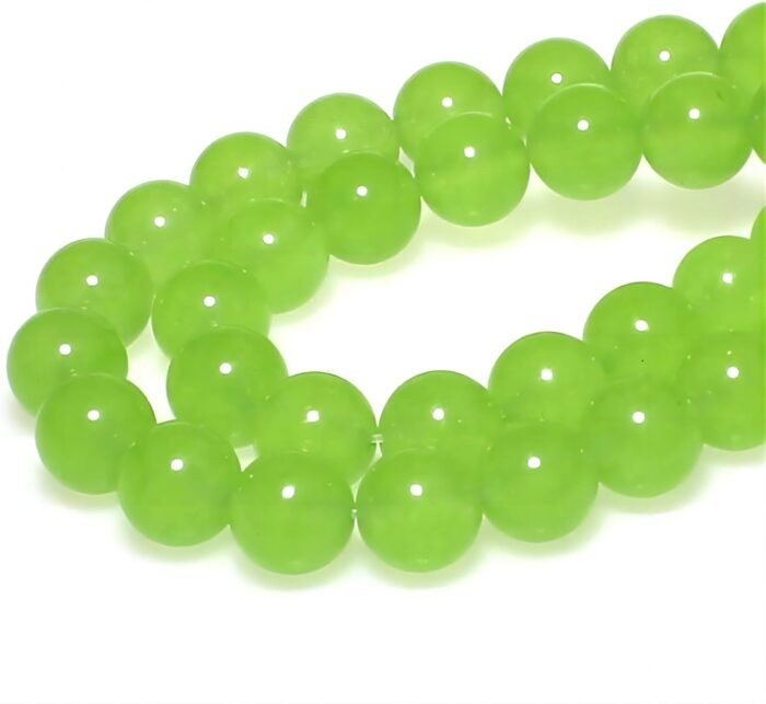 MJDCB Stone Beads 6mm 60pcs Round Fruit Green Jade Loose Gemstone Bead Charms fo... - Image 4
