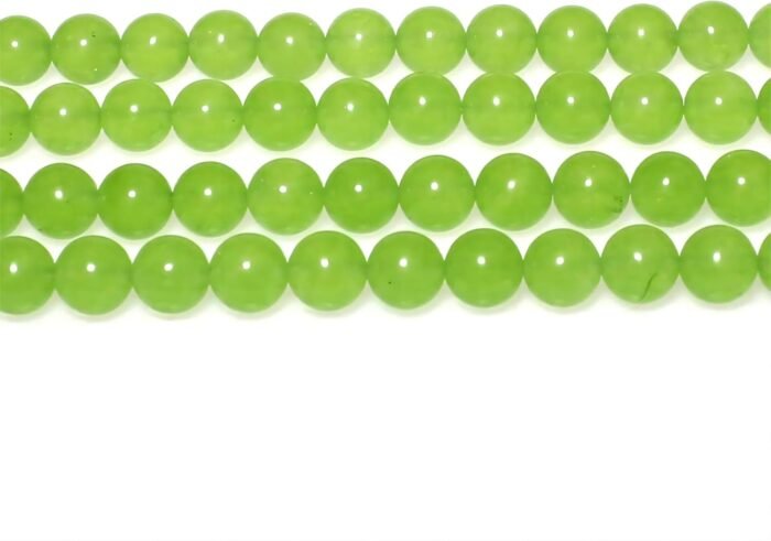 MJDCB Stone Beads 6mm 60pcs Round Fruit Green Jade Loose Gemstone Bead Charms fo... - Image 5