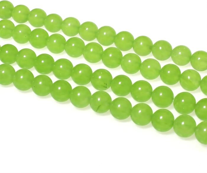 MJDCB Stone Beads 6mm 60pcs Round Fruit Green Jade Loose Gemstone Bead Charms fo... - Image 6