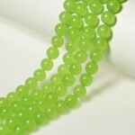 MJDCB Stone Beads 6mm 60pcs Round Fruit Green Jade Loose Gemstone Bead Charms fo... - Image 7