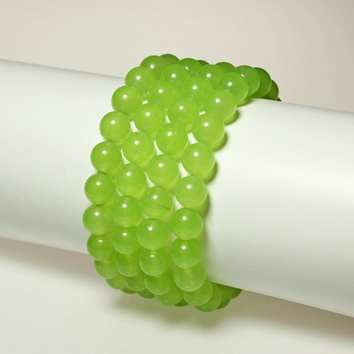 MJDCB Stone Beads 6mm 60pcs Round Fruit Green Jade Loose Gemstone Bead Charms fo... - Image 8