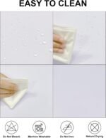 Fokitut 2 Pack Waterproof Square Tablecloth, 52x52 Inch, Stain Resistant and Wri... - Image 3