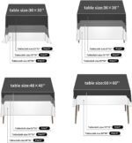 Fokitut 2 Pack Waterproof Square Tablecloth, 52x52 Inch, Stain Resistant and Wri... - Image 4