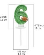 Football Birthday Number Candles for Cake Green Number 12 Candle Football Cake T... - Image 3