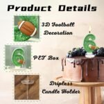 Football Birthday Number Candles for Cake Green Number 12 Candle Football Cake T... - Image 4