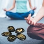 Pagan Wiccan Engraved Stones Set of 5 - Yin Yang, Solar Croass, Spirituality, Tr... - Image 6