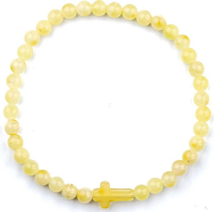 Amber Culture Amber Cross Stretch Bracelet - Certified Handmade Natural Baltic C... - Image 4