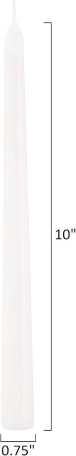 Unscented Taper Candles for Home – 10 Inch Tall Clean Burning Candlesticks | Per... - Image 4
