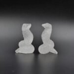 5Pcs Natural Clear Quartz Carved Snake Crystal Serpent Gemstone Decor - Image 4
