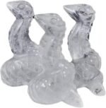5Pcs Natural Clear Quartz Carved Snake Crystal Serpent Gemstone Decor - Image 8