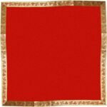 SATVIK 1 Pc 12 X 12 Inch Red Asan for Pooja Puja Mat Mandir Ganpati Laxmi Pujan ... - Image 4
