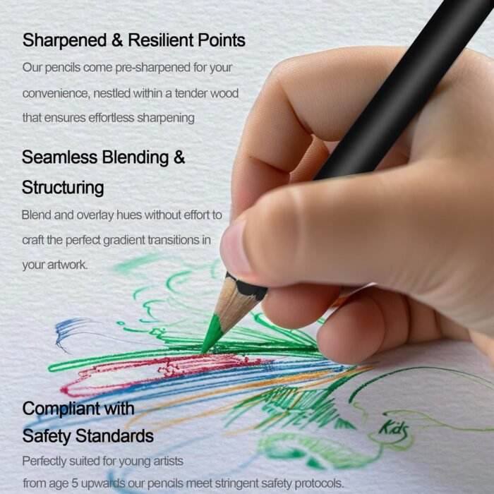Colored Pencils for Adult Coloring Books, 72 Colors Drawing Pencils with Oil-Bas... - Image 4