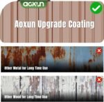 Aoxun 6'x4' Outdoor Storage Shed with Base Galvanized Steel Metal Garden Shed fo... - Image 4