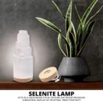 Himalayan Glow WBM Selenite Crystal Lamp 25cm, Charging Station, Crystals and He... - Image 3