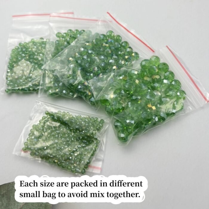 600pcs Crystal Glass Beads 3mm 4mm 6mm 8mm 10mm Rondelle Faceted Crystal Beads S... - Image 4