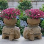 Elephant Statue Large Planter - Double Side Elephant Outdoor Statues Large Garde... - Image 7