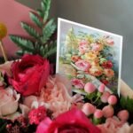 3dRose Greeting Card - Florida Water Perfume Poster with Pink, Red and Cream Eng... - Image 4