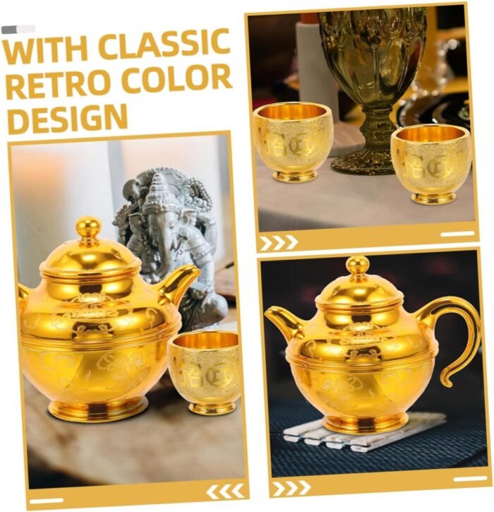 STOBAZA 1Set Offering Cup Teapot Decorative Cups for Altar Worship Household Off... - Image 3