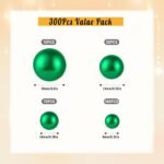 300Pcs No Hole Faux Beads, Green Mix Vase Filler for Centerpieces Vases, Table S... - Image 3