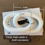 2 Chain Link Decor for Coffee Table - 13” Acacia Wood Knot Decor - Modern Decor ... - Image 3