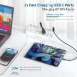 40W Fast Charging Station, Desk Clamp Power Strip, JXGUCAT Removable Desk Clamp ... - Image 4