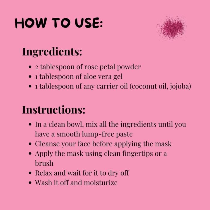 Rose Petal Powder by meesha | for Radiant Skin and Lustrous Hair | Cleansing, Hy... - Image 5