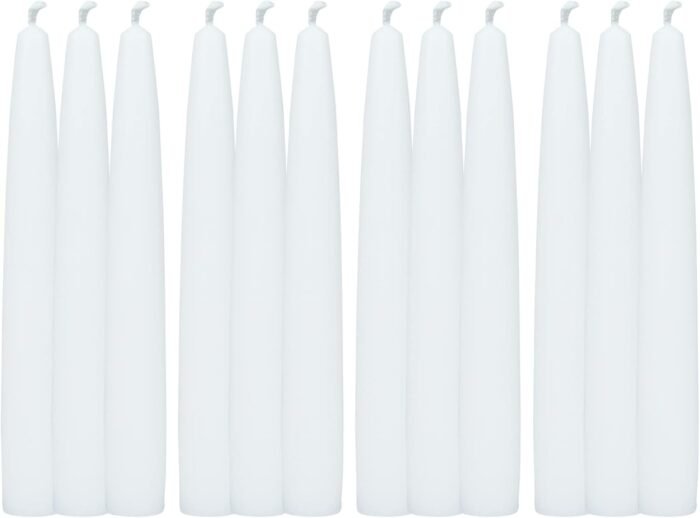 6 Inch White Taper Candles - Image 3