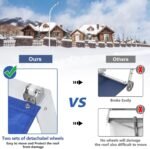 Snow Roof Rake, 30ft Snow Removal Tool with Wheel and Adjustable Extended Long H... - Image 3