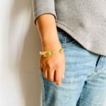 PEAS Fashion 18K Gold Plated Jewelry Dragon Head Open Cuff Bracelet - Image 5
