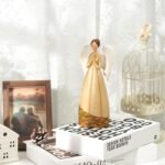 Angel Praying Statue Decor Memory Healing Gift Figurines Collectible Guardian fo... - Image 3