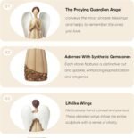 Angel Praying Statue Decor Memory Healing Gift Figurines Collectible Guardian fo... - Image 4
