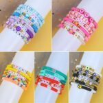 12 Strands Yellow Clay Beads Kit for Bracelet Making 6mm Flat Polymer Clay Heish... - Image 3