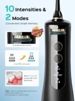 COSLUS Cordless Water Flosser & Dental Pick for Teeth, Braces, Gums Care - Advan... - Image 4