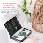 WITTY Jade Face Roller and Gua Sha Set in Hand-Drawn Giftbox - Gua Sha Stone, Fa... - Image 7